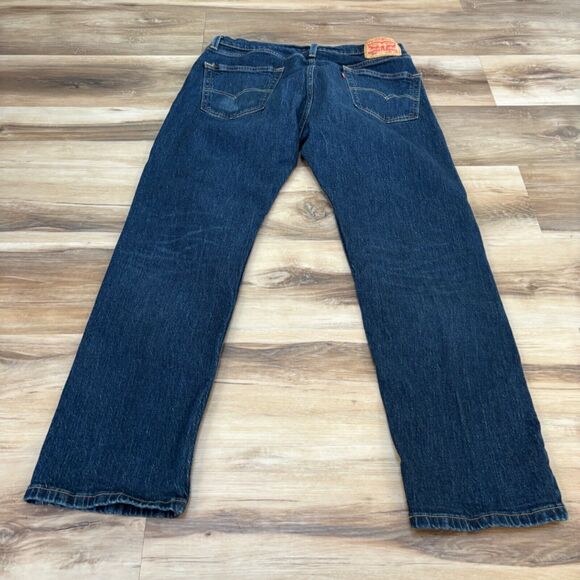 Levi's 505 Jeans Mens 34 x 30 Regular Fit Straight Leg Dark Wash - Picture 10 of 10